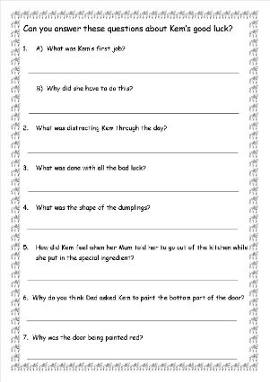 Worksheets and Other Resources - English