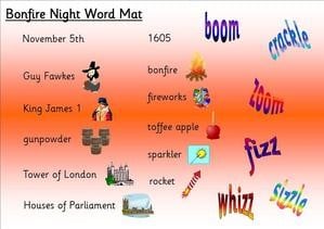 Bonfire Night, EYFS teaching resources, KS1, topic resources ,free teaching resources, SEN, foundation stage, early years, powerpoints, interactive, key stage 1, year 1, worksheets, labels, games, Fireworks, Guy Fawkes, November 5th, fireworks